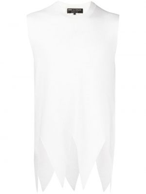 Ασύμμετρο πλεκτό πουκάμισο Comme Des Garçons Homme Plus λευκό
