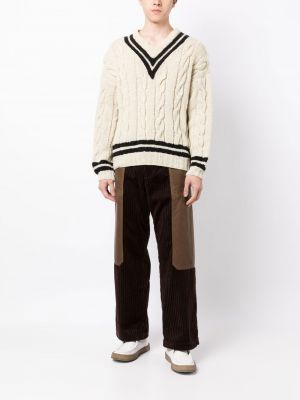 Pullover mit v-ausschnitt Visvim weiß