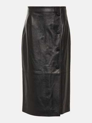 Kožna suknja Nina Ricci crna
