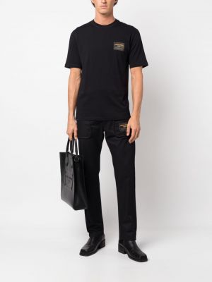 Rovné kalhoty Moschino černé