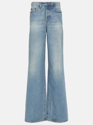 High waist jeans ausgestellt Saint Laurent blau