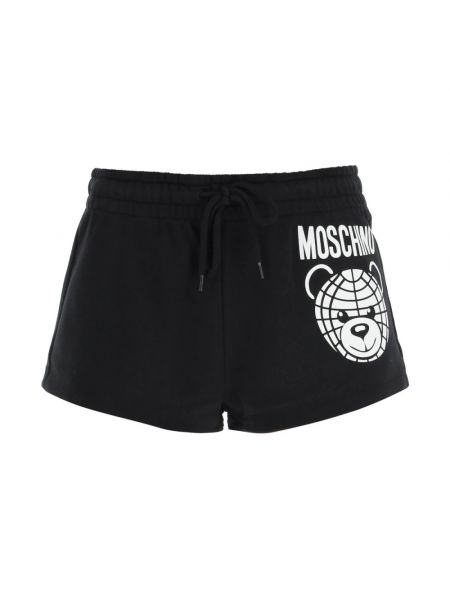 Leder shorts Moschino schwarz