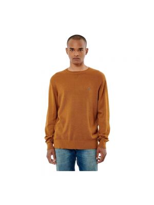Sweter z okrągłym dekoltem Kaporal brązowy