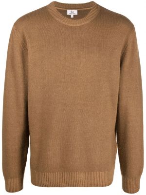 Sweter wełniany Woolrich brązowy