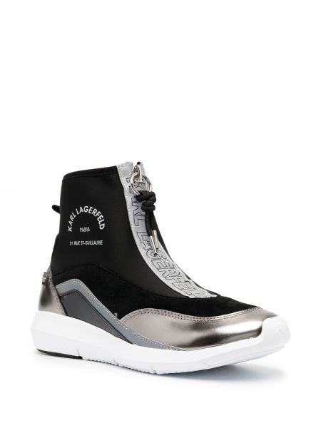 Zapatillas con cremallera Karl Lagerfeld negro