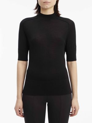 Jersey de lana slim fit de lana merino Calvin Klein negro