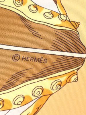 Seiden schal Hermès gelb