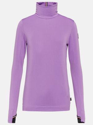 Пуловер от джърси Moncler Grenoble виолетово