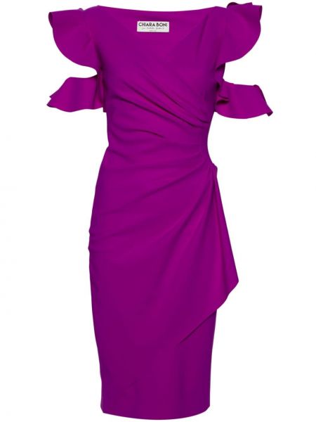 Midi obleka Chiara Boni La Petite Robe vijolična