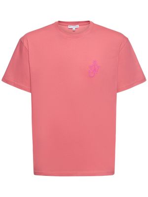 Camiseta de algodón de tela jersey Jw Anderson rosa