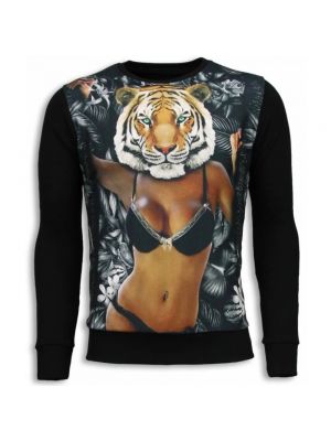 Sweatshirt mit tiger streifen Local Fanatic schwarz