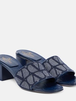 Sandalias de cuero Valentino Garavani azul