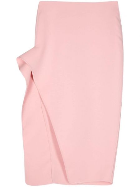 Drapovaný midi sukně Maticevski růžový