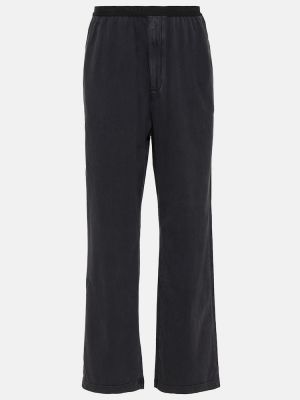 Pantaloni sport din bumbac Balenciaga negru