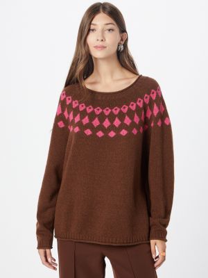 Пуловер Culture кафяво