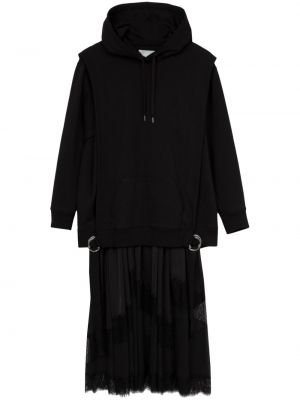 Βαμβακερή φόρεμα με δαντέλα 3.1 Phillip Lim μαύρο