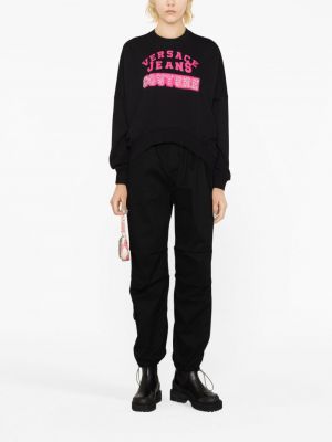 Sweatshirt mit print mit kristallen Versace Jeans Couture schwarz