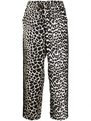 Pantalones de seda leopardo Pierre-louis Mascia negro