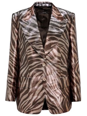 Sako s potlačou so vzorom zebry Tom Ford hnedá