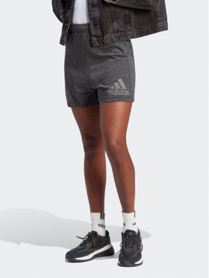 Voľné priliehavé športové šortky Adidas sivá