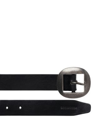 Cinturón de cuero con hebilla Dsquared2 negro