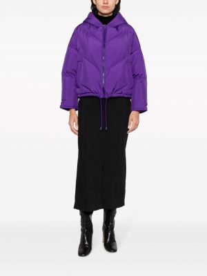 Oboustranná prošívaná péřová bunda Yves Salomon fialová