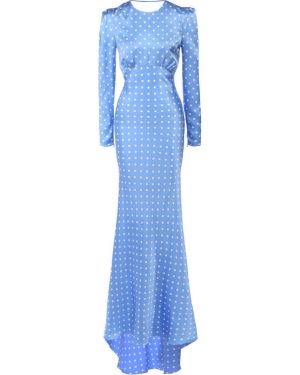 Шелковое платье Alessandra Rich, голубое