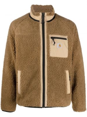 Blixtlås fleecetröja Carhartt Wip brun