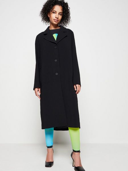 Czarny płaszcz zimowy Nina Ricci