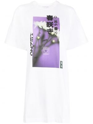 T-shirt à fleurs Kenzo blanc