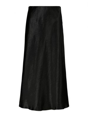 Атласная юбка миди Max Mara черная