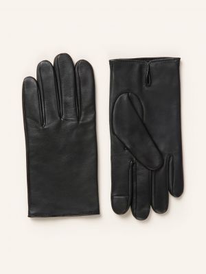 Rękawiczki skórzane Boss czarne