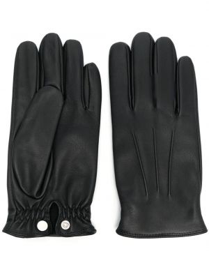 Rękawiczki skórzane Sandro czarne
