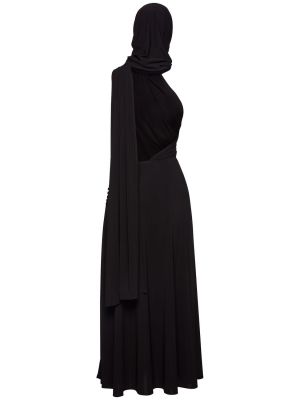 Midi šaty s kapucí jersey Magda Butrym černé