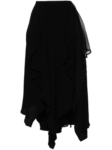 Asymetrický midi sukňa B+ab čierna