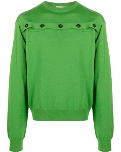 Jersey con botones de tela jersey Bottega Veneta verde