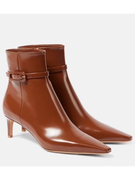 Lack leder ankle boots Gianvito Rossi braun