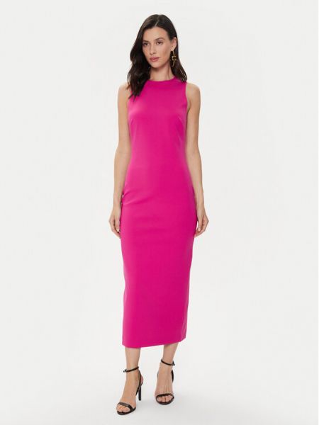 Slim fit koktejlové šaty Ted Baker růžové