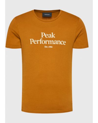 Peak Performance Póló Original G77692340 Narancssárga Slim Fit