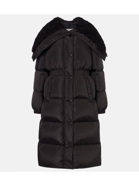 Ned lang frakke Moncler sort