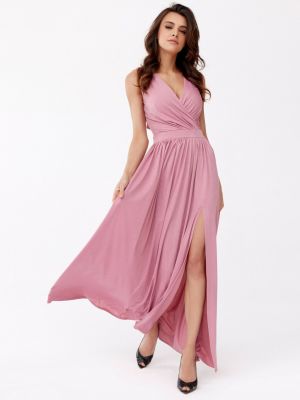 Меланжевое бальное платье Roco Fashion розовое
