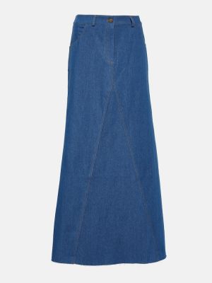 Spódnica jeansowa z niską talią Aya Muse niebieska