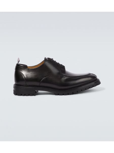 Usnjene nizki čevlji Thom Browne črna