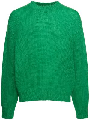 Oversize вълнен пуловер Represent зелено