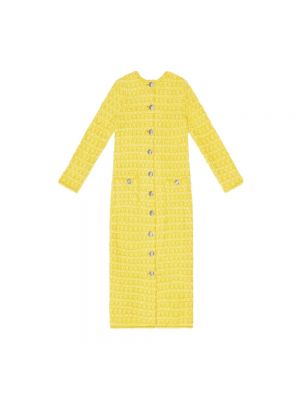 Dzianinowa sukienka Balenciaga żółta