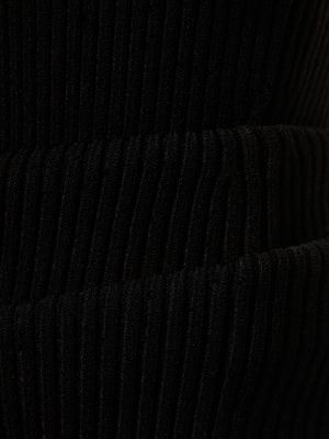 Krepp viszkóz midi ruha Michael Kors Collection fekete