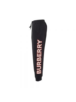 Spodnie sportowe z nadrukiem Burberry czarne