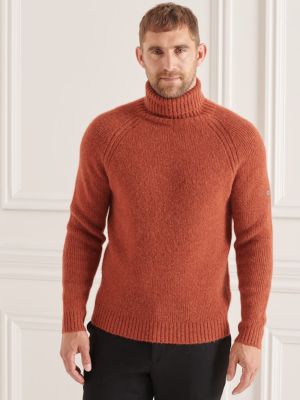Pull col roulé Superdry rouge