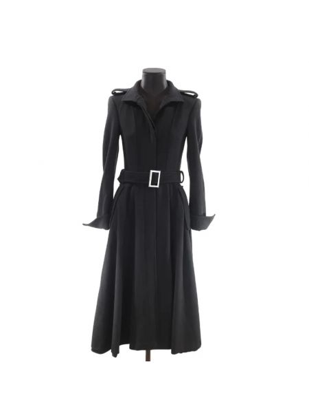 Czarny płaszcz wełniany Yves Saint Laurent Vintage