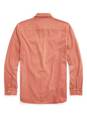 Kokvilnas krekls Ralph Lauren Rrl rozā